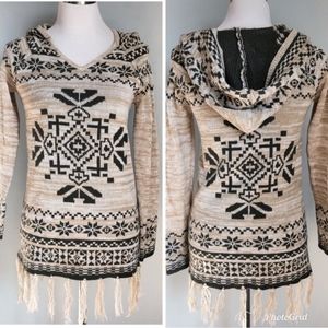 Flying Tomato Fair Isle Pullover Hooded Sweater